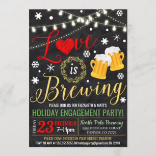 Love Is Brewing Holiday Invitation