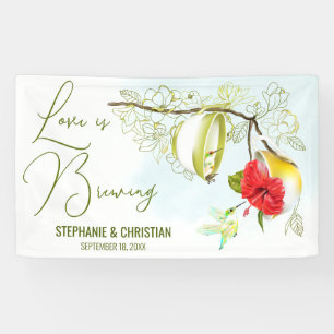 Love Is Brewing Hummingbird Tea Party Banner