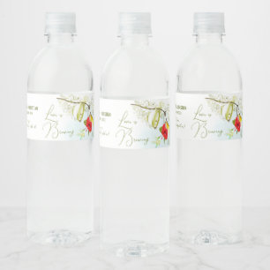 Love Is Brewing Hummingbird Tea Party Water Bottle Label