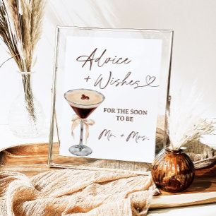 Love Is Brewing Martini Advice & Wishes Sign