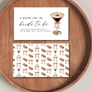 Love is Brewing Martini Bridal Shower Recipe Enclosure Card