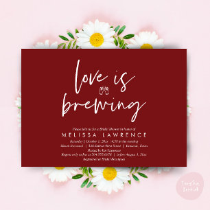 Love is brewing, Perfect Bridal Shower Beer Party Invitation