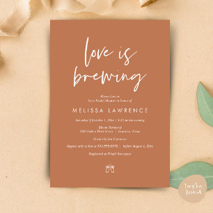 Love is brewing, Perfect Bridal Shower Beer Party Invitation