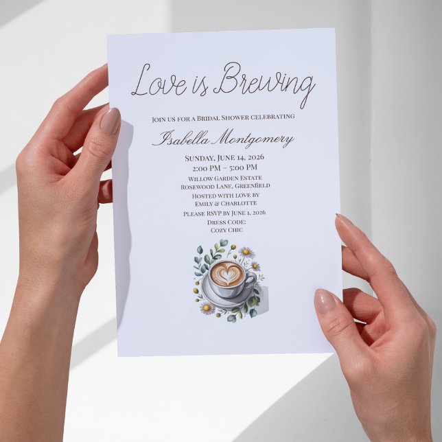 Love Is Brewing Rustic Espresso Bridal Shower Invitation (Love Is Brewing Rustic Espresso Bridal Shower Invitations
)