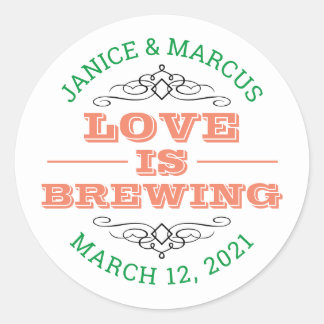 Love is Brewing Stickers