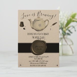 Love is Brewing   Tea Bridal Shower Invitation