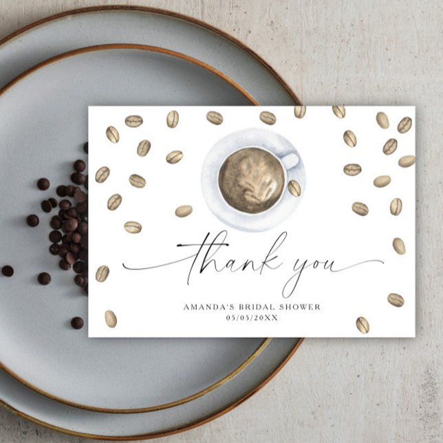 Love is brewing Thank you Bridal shower  Card (Creator Uploaded)