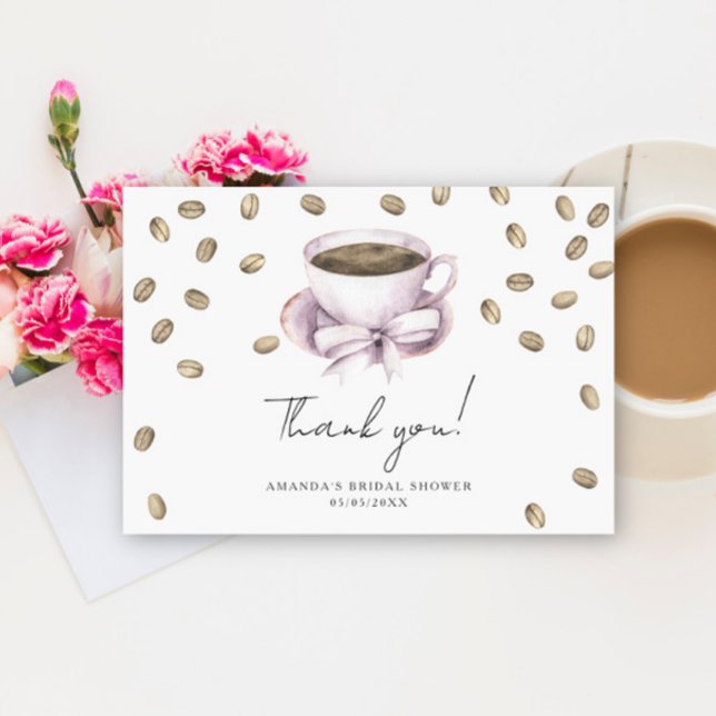 Love is brewing Thank you Bridal shower  Card (Creator Uploaded)