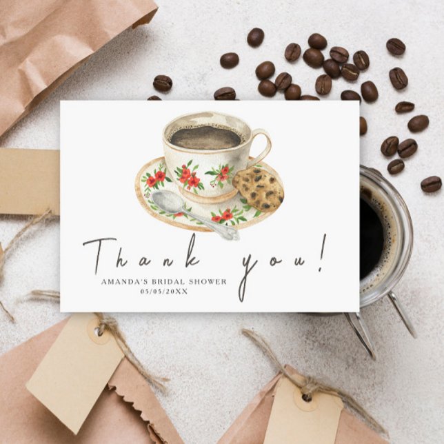 Love is brewing Thank you Bridal shower  Card (Creator Uploaded)