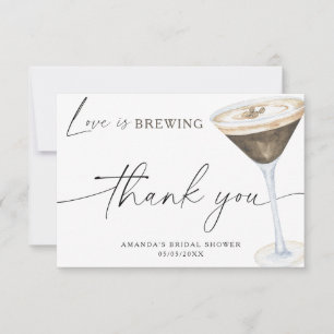 Love is brewing Thank you Bridal shower  Card