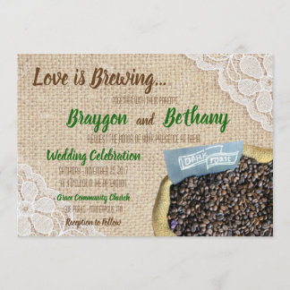 Love is Brewing Wedding Invitation