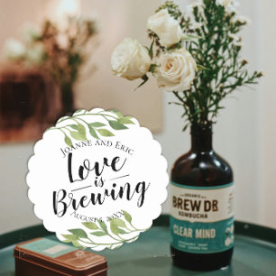 love is brewing wedding pub custom coaster