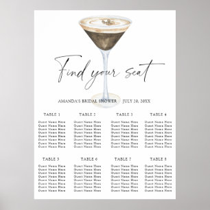 Love is brewing Wedding seating chart