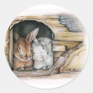 Love is... classic round sticker