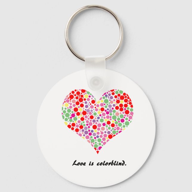 Love is colorblind. Keychain (Front)