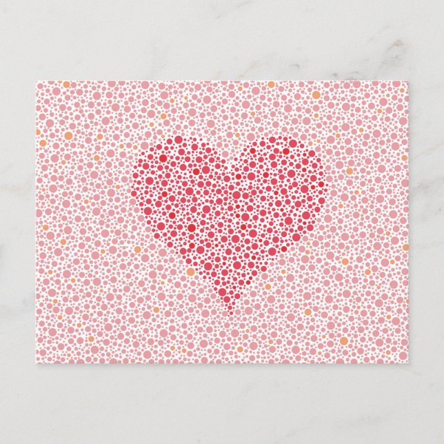 Love is Colour Blind Heart Silhouette Postcard (Front)