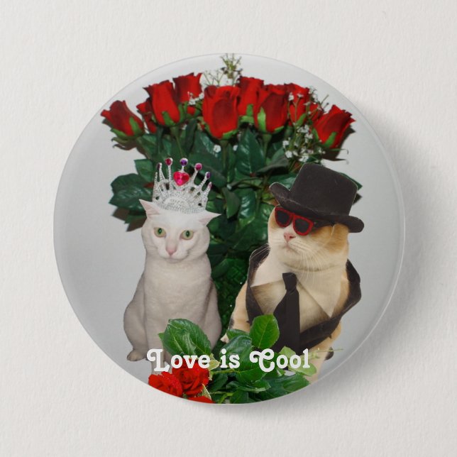 Love is Cool 7.5 Cm Round Badge (Front)
