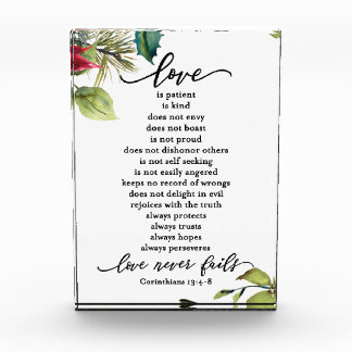 Love is Corinthians Scripture Verse Couple's Photo Block