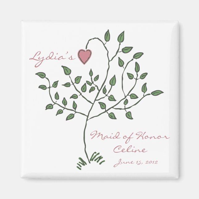 Love is deeply rooted Maid of Honour Square  Magne Magnet (Front)