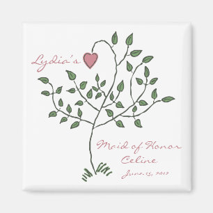 Love is deeply rooted Maid of Honour Square Magnet