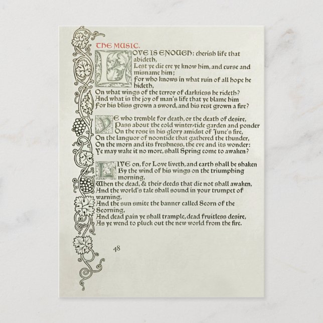 Love is enough, 1897 postcard (Front)