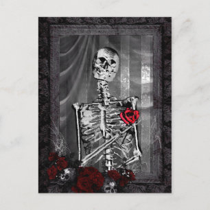 Love Is Eternal Gothic Wedding Annoucement Announcement Postcard