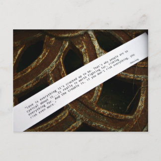 Love is everything postcard