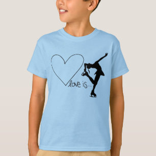 Love is Figure Skating, with Heart T-Shirt