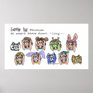 Love Is Focusing On...Law Of Attraction Poster