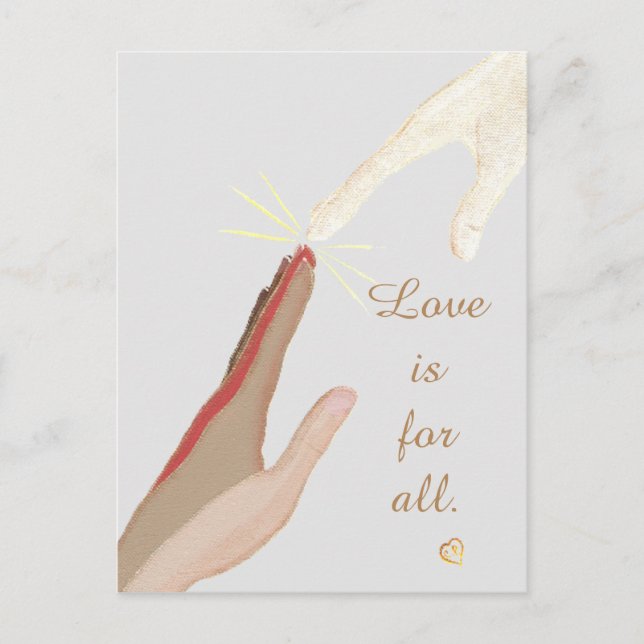 Love is for all Spiritual Universal Hands Postcard (Front)