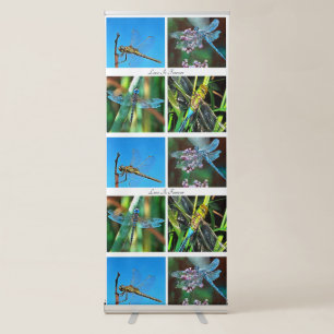Love Is Forever Artistic Dragonfly Collage Retractable Banner