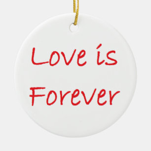 love is forever ceramic tree decoration