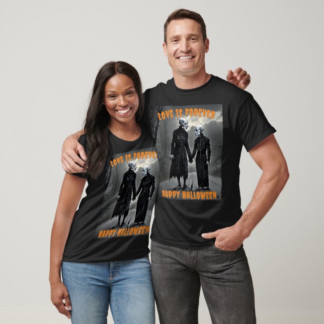 Love is Forever Halloween Couples T-Shirt (Unisex)