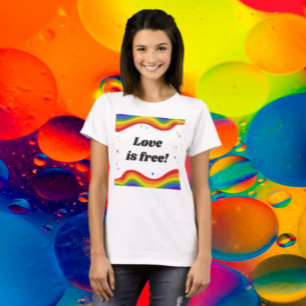 Love is Free: Rainbow Pride Tee