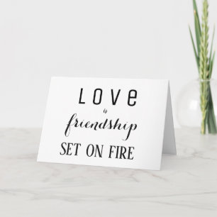 Love is Friendship Set on Fire Holiday Card