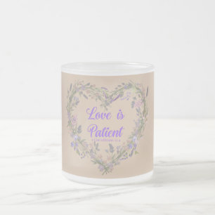 Love is.... frosted glass coffee mug