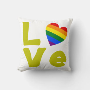 Love Is Gay Gold Cushion