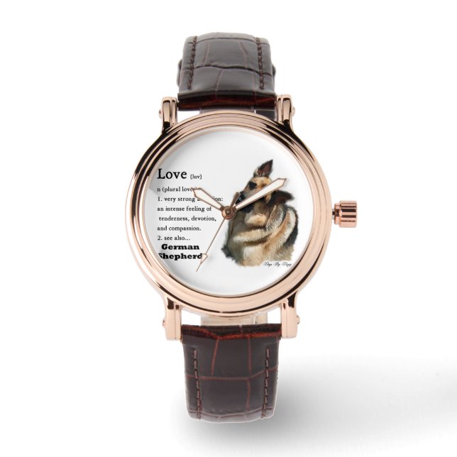 Love Is German Shepherd Gifts Watch (Front)