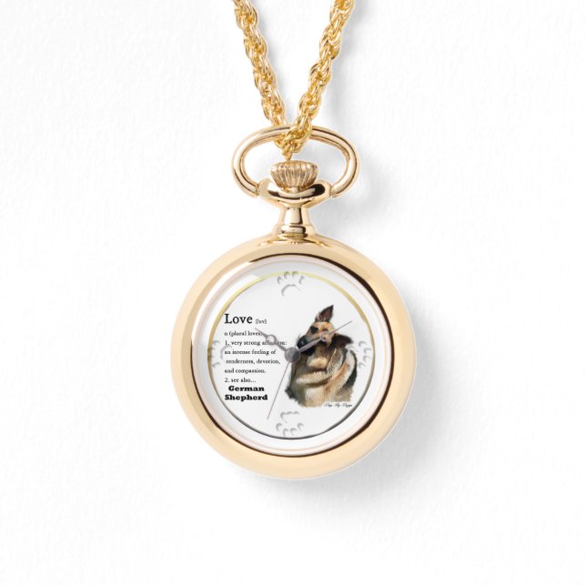 Love Is German Shepherd Gifts Watch (Front)