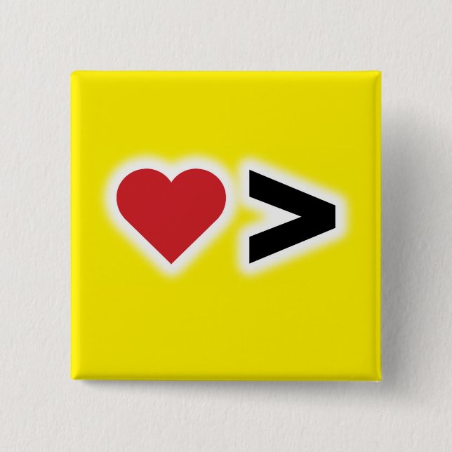 Love is Greater 15 Cm Square Badge (Front)