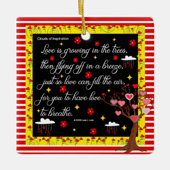 Love is growing in the trees ornament (Front)
