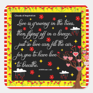 Love is growing in trees stickers