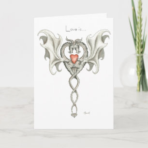 Love is... (Happy Anniversary Dragon card) Card