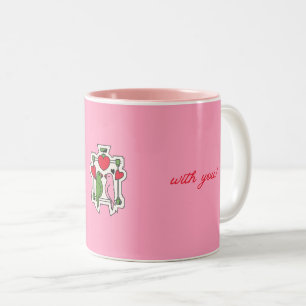 Love is here with you mug cute love birds coffee