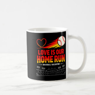 Love is home run funny baseball valentine couple coffee mug