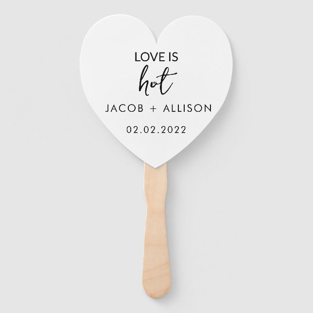 Love is hot hand fan (Front)