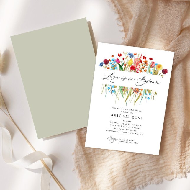 Love is in Bloom Baby Shower Wildflower Meadow Invitation (Creator Uploaded)