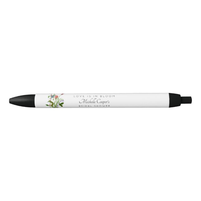 Love is in Bloom BoHo  Black Ink Pen (Front)
