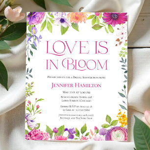 Love is in Bloom   Bridal Shower Budget Invitation