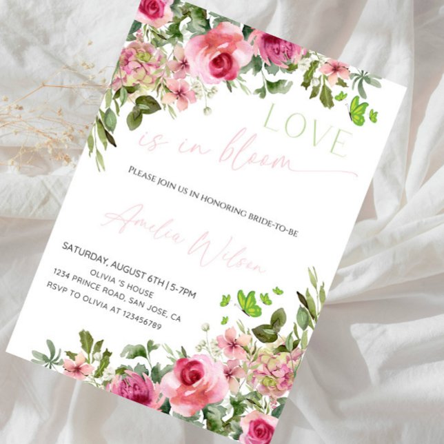 Love Is in Bloom Bridal Shower-Floral Garden Theme Invitation (Creator Uploaded)